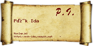 Pók Ida névjegykártya